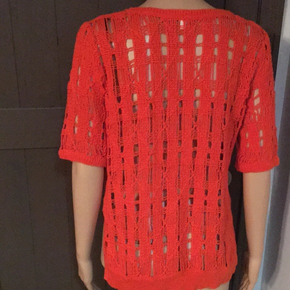 Anthropology MOTH hollow out hi/low sweater. Colorful & cute wardrobe addition - Picture 2 of 8